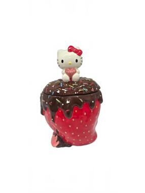 Hello Kitty Strawberry Chocolate Ceramic Jar by Blue Sky